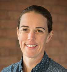 A headshot of Britt Ousterhout, Digital Phenotyping Lead at Bayer. They are a smiling Caucasian person with dark hair tied back.